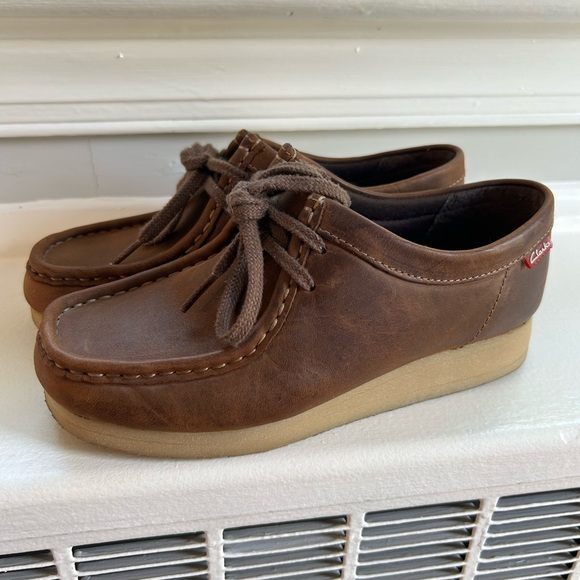 Clarks Wallabees Brown Leather W5 - Picture 1 of 9